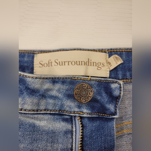 Soft Surroundings Bedazzled Capris sz 14P 3FE11 - Picture 2 of 10